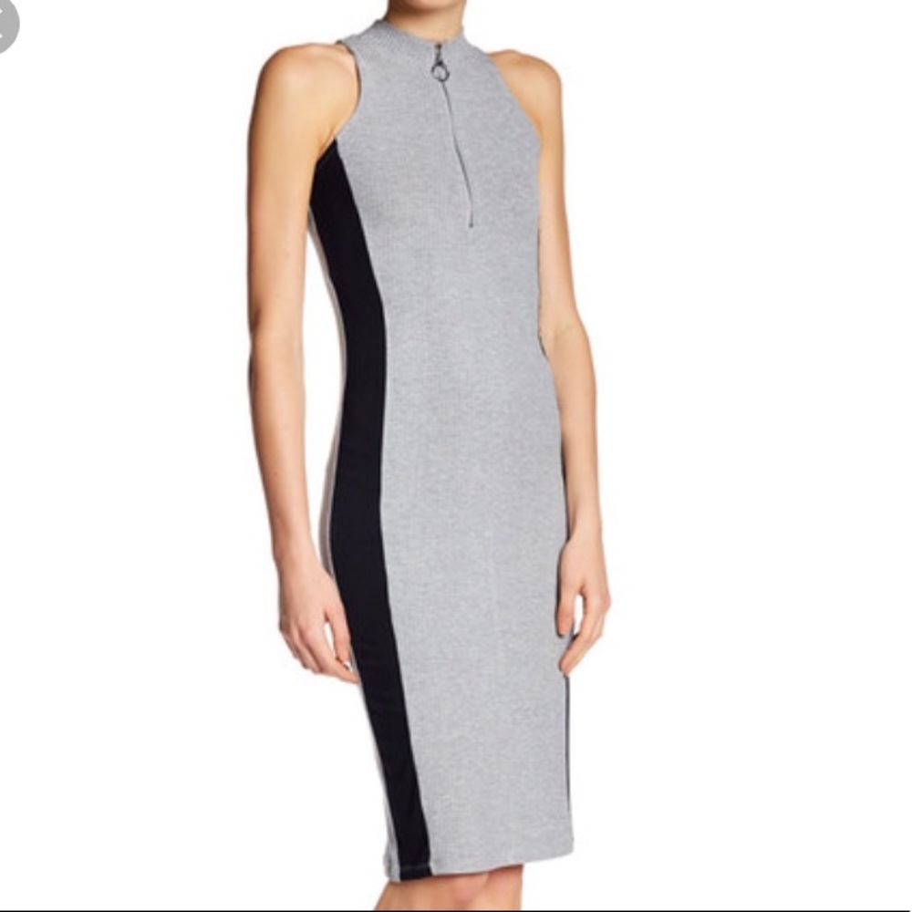 14th Place Sleeveless Ribbed Bodycon Retro Dress Size Large